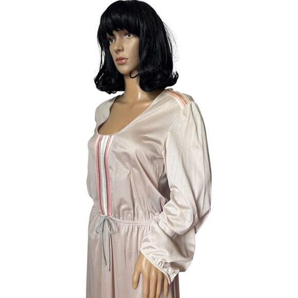 American Vintage Sears openback Nightgown & robe set pink gray medium - Picture 10 of 16